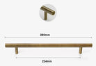 Antique Brass Handles – Old-Copper Wardrobe Knobs and Bronze Cabinet Pulls for Furniture 280mm Handles