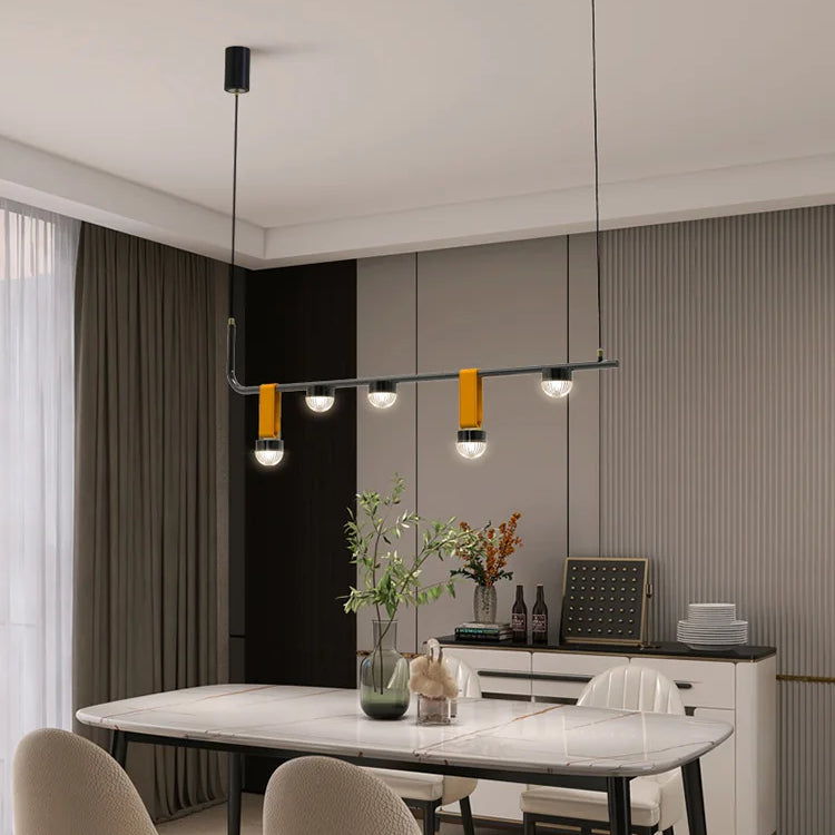 Modern Led Leather Chandelier - Nordic Pendant Light For Dining Room Kitchen Island And Ceiling