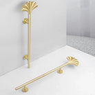 1PC Solid Brass Ginkgo Leaf Handle – Elegant Gold Furniture Knob for Cabinets Wardrobes and Cupboards 1 pc / CHINA