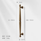 Antique Bronze Wardrobe Door Handles – Zinc Alloy Cabinet Pulls and Drawer Knobs 5068-192mm Handles