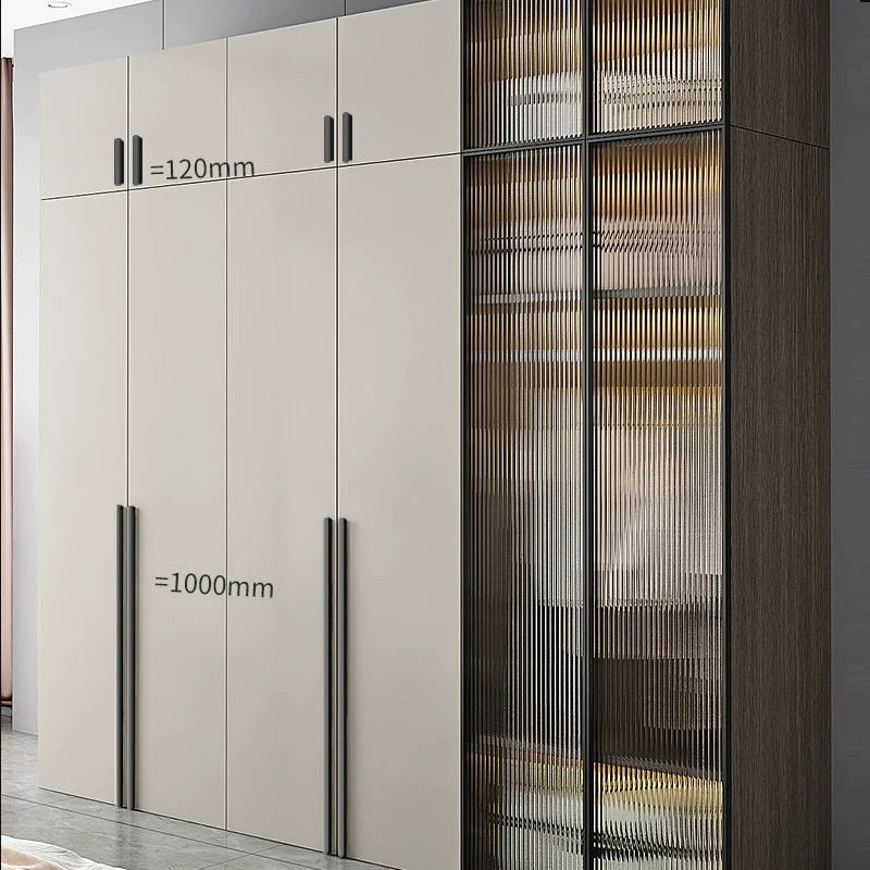 Minimalist Ultra-Long Aluminum Alloy Cabinet Handle – Modern Black and Gold Wardrobe Drawer Pull (800-1200mm) Handles