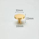 Modern Simple Solid Brass Cabinet Knobs – Wardrobe Handles and Kitchen Pulls 13 Knobs