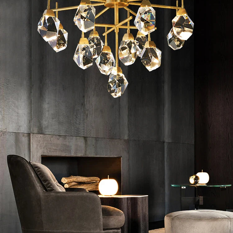 Luxury Crystal Living Room Chandelier - Modern Decor Pendant Light Fixture For Bedrooms Dining