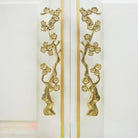 Solid Brass Plum Tree Branch Handles – New Chinese Style Cabinet and Wardrobe Pulls (120mm) Handles