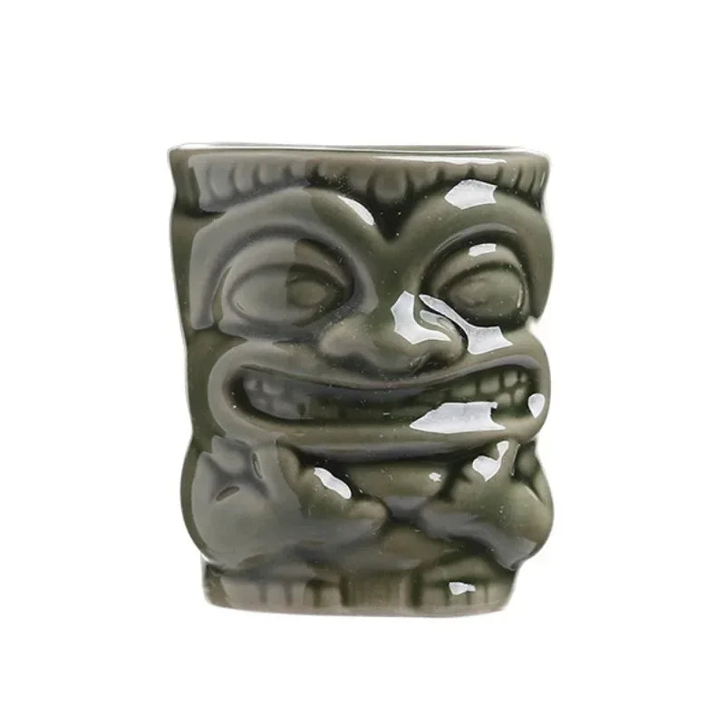 60ml Ceramic Tiki Mug – Hawaiian Cocktail Cup for Home Bars & Parties | Dlight Decor cups