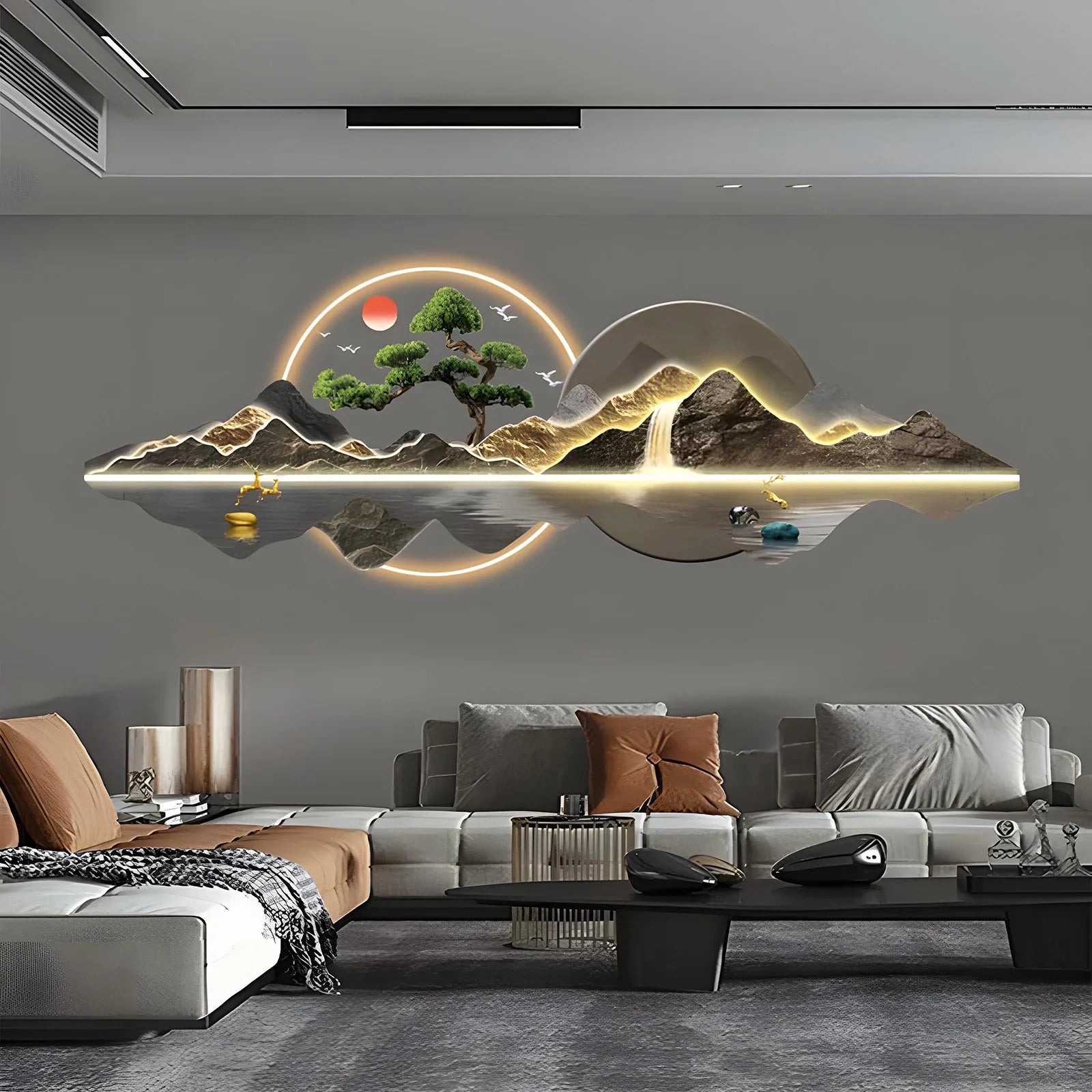 Dlight Decor Acrylic Carved LED Wall Art Light Wall Art