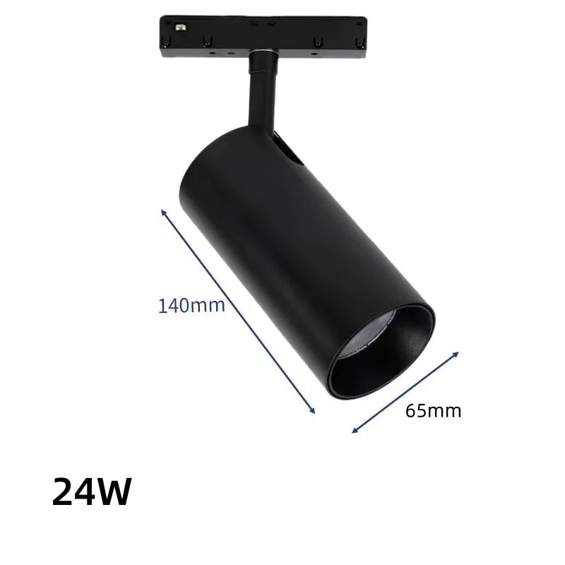 LED Embedded Magnetic Track Light - 6W/12W/18W/24W Folding Grille Spotlight 24W Spotlight / Natural white 4000K / CHINA