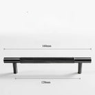 Black Knurled Brass Furniture Handles – Textured Drawer Knobs and Wardrobe Bar Pulls black 160mm Handles