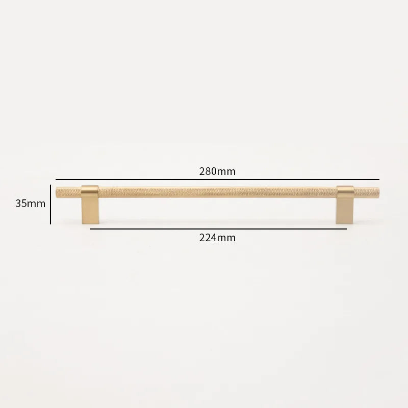 Gold Black Textured Furniture Handle Brass Wardrobe Mesh Pulls Drawer Cabinet Knobs Modern French Door Bar Handles