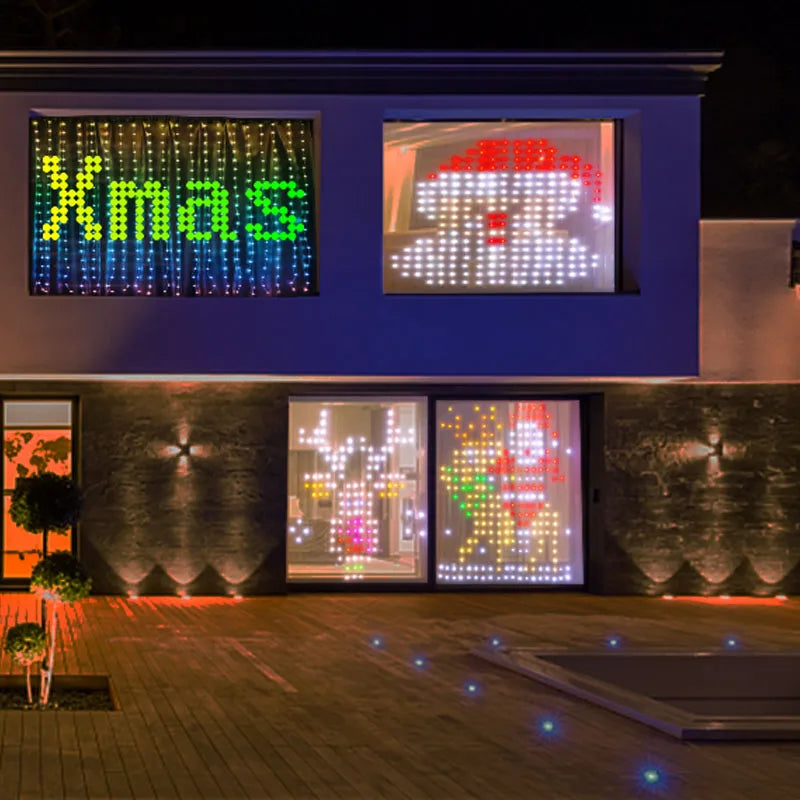 APP Controlled 16 Million Colors RGB LED Curtain Lights Holiday Party Decoration holiday lighting