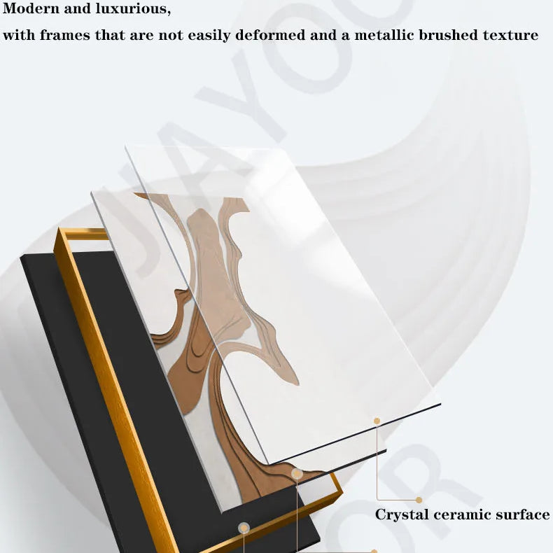 Dlight Decor Crystal Porcelain LED Wall Mural Light Wall Art