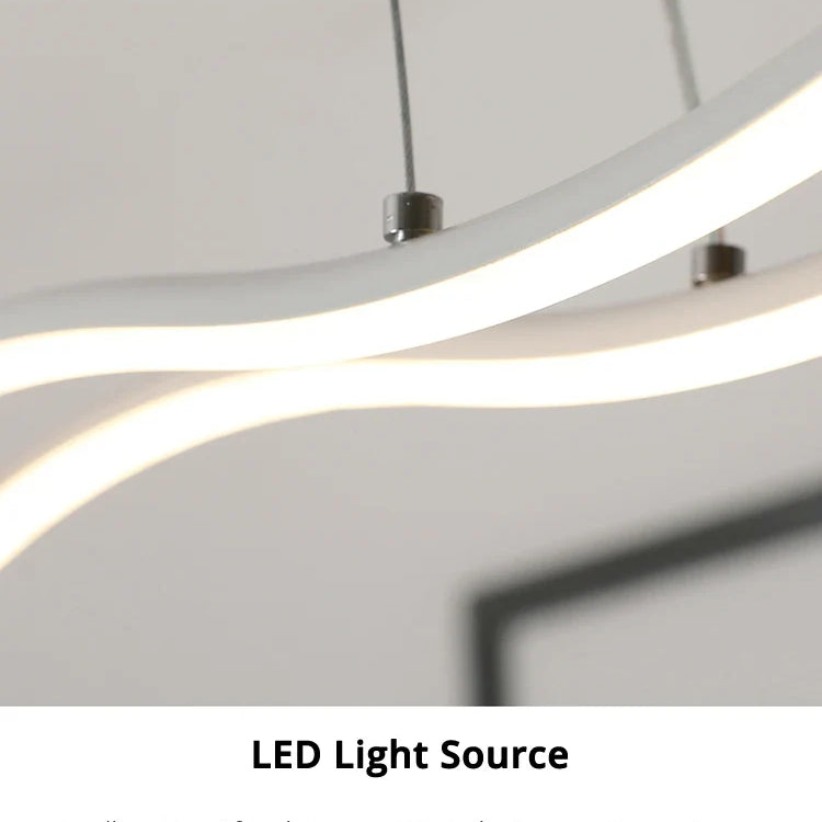 Sleek Modern Restaurant Chandelier - Nordic Wave Design For Dining Rooms Bars And Offices Pendant