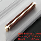 Modern Leather and Zinc Alloy Cabinet Handle – Elegant Drawer Pulls for Kitchen Wardrobe and Furniture (96mm) red