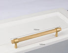 Solid Brass Knurled Cabinet Handles – Gold and Black Wardrobe Knobs and Drawer Pulls 9010-192G Handles