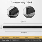 Minimalist Ultra-Long Aluminum Alloy Cabinet Handle – Modern Black and Gold Wardrobe Drawer Pull (800-1200mm) Black