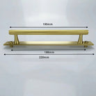 Gold Brass Handle with Plate – Knurled Cabinet Knobs and Modern Furniture Pulls TS9009-GP190 Handles