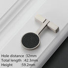 Modern Leather and Zinc Alloy Cabinet Handle – Elegant Drawer Pulls for Kitchen Wardrobe and Furniture (96mm) black
