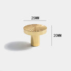 Hammered Brass Cabinet Handle – Handcrafted Knobs for Drawers Wardrobes and Kitchen Doors 25mm Knob