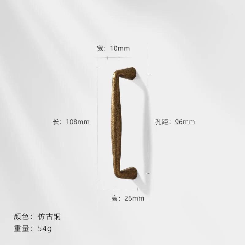 Antique Bronze Wardrobe Door Handles – Zinc Alloy Cabinet Pulls and Drawer Knobs 5036-96mm Handles