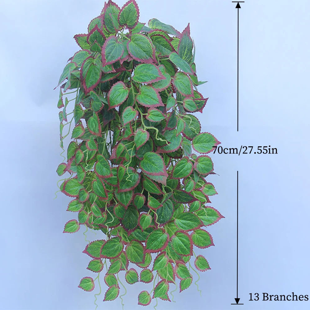 Dlight Decor 70cm Hanging Perilla Vine for Wall and Garden Decor 70cm 13Branches