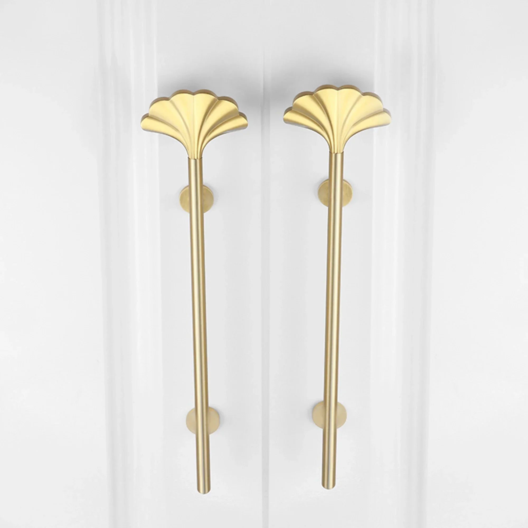 1PC Solid Brass Ginkgo Leaf Handle – Elegant Gold Furniture Knob for Cabinets Wardrobes and Cupboards 1 pc / CHINA