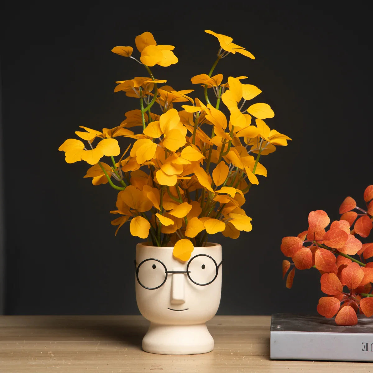 Dlight Decor 33cm Four Leaf Clover Plant with Bell Tree Leaves for Home and Party Decor