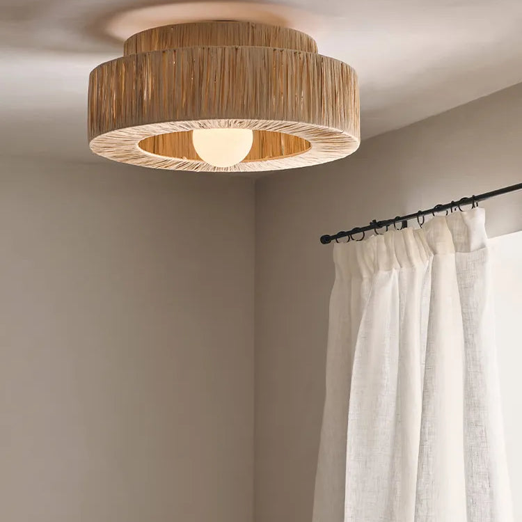 Artful Hand - Knitted Rattan Pendant Lamp - Elegant Lighting For Living Rooms And Bedrooms Lights