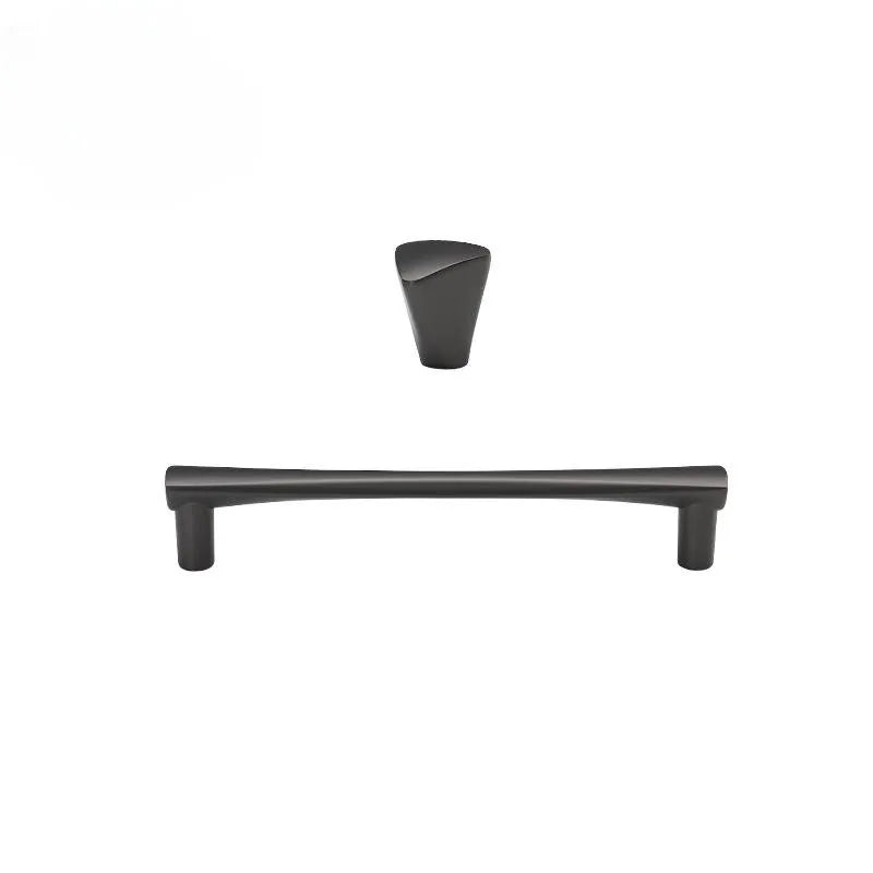 Brushed Zinc Alloy Door Handle – Simple Single Hole Design Handles