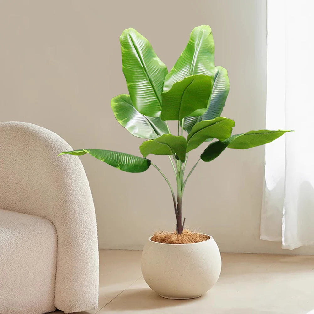 Dlight Decor 78cm Tall Tropical Monstera Plant with Banana Leaves