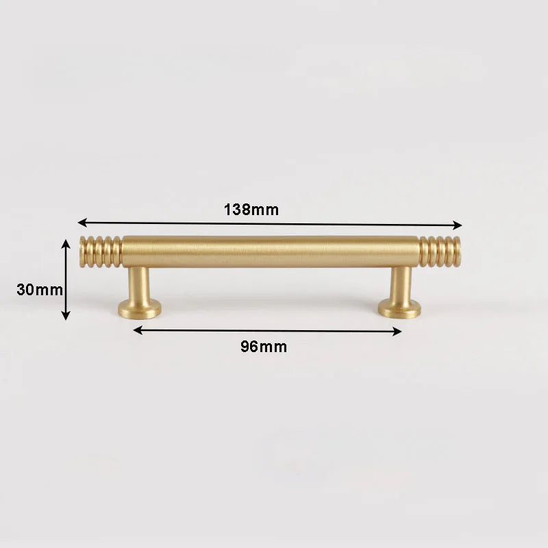 Brass Kitchen Cabinet Handles – Gold Textured Drawer Knobs and Door Bar Handles gold 138mm Handles
