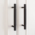 Black Knurled Brass Furniture Handles – Textured Drawer Knobs and Wardrobe Bar Pulls Handles