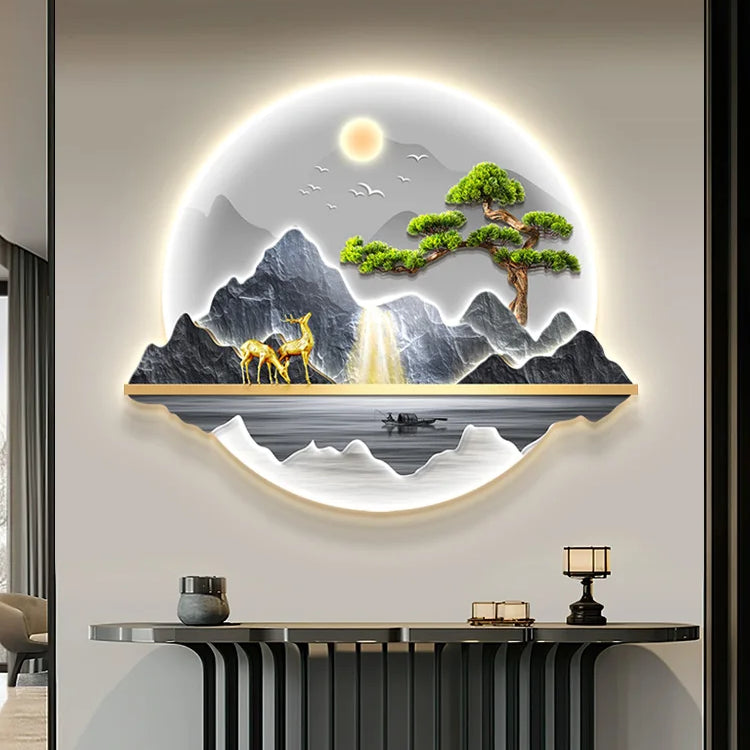 Dlight Decor Wealth Landscape Wall Lamp Mural Wall Art