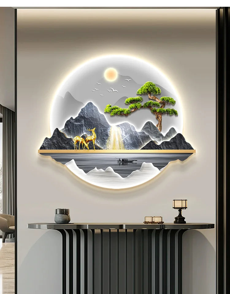 Dlight Decor Wealth Landscape Wall Lamp Mural Wall Art
