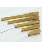 Brass Trapezoidal Cabinet Handles - High-End Golden Drawer Pulls for Wardrobes and Furniture Handles