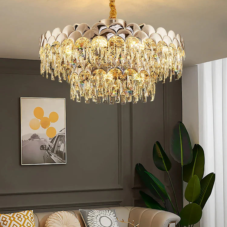 New Design Modern Luxury Golden Chandelier - Opulent Illumination For Bedrooms Halls And Dining