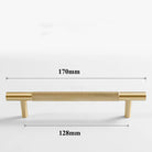 Cutting Diamond Knurled Brass Cabinet Handles – Textured Wardrobe Pulls and Drawer Knobs BB 170mm length Handles
