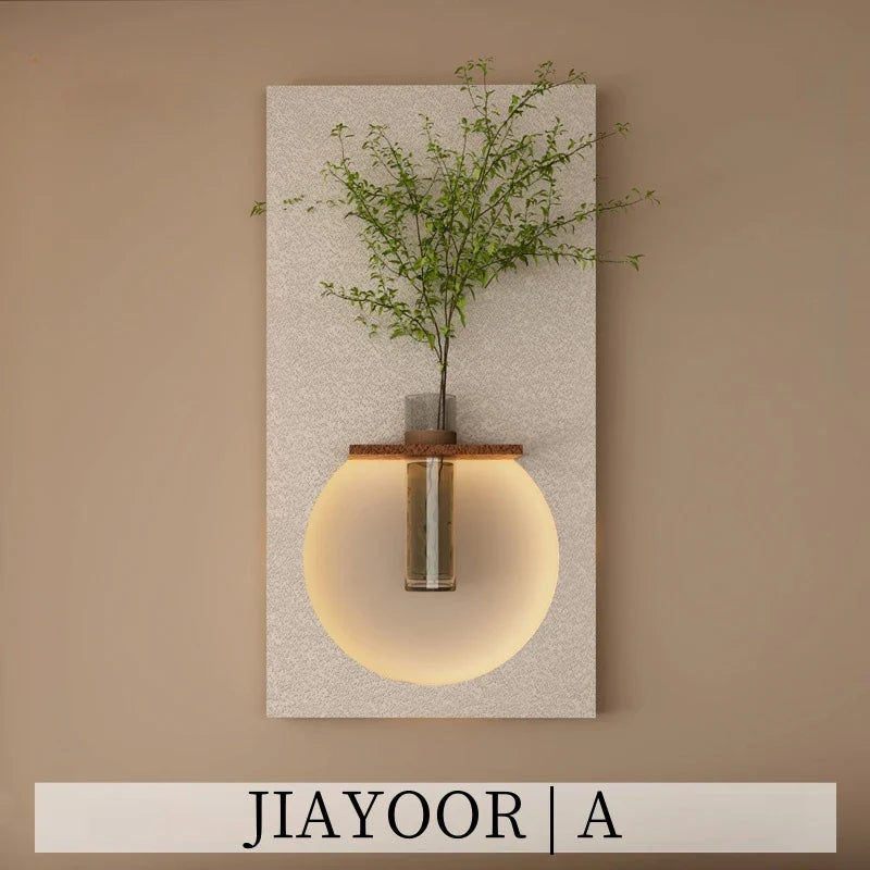 Dlight Decor Sandstone Vase Wall Lamp for Hallways A / H120CM-W70CM / Remote Dimming Wall Art