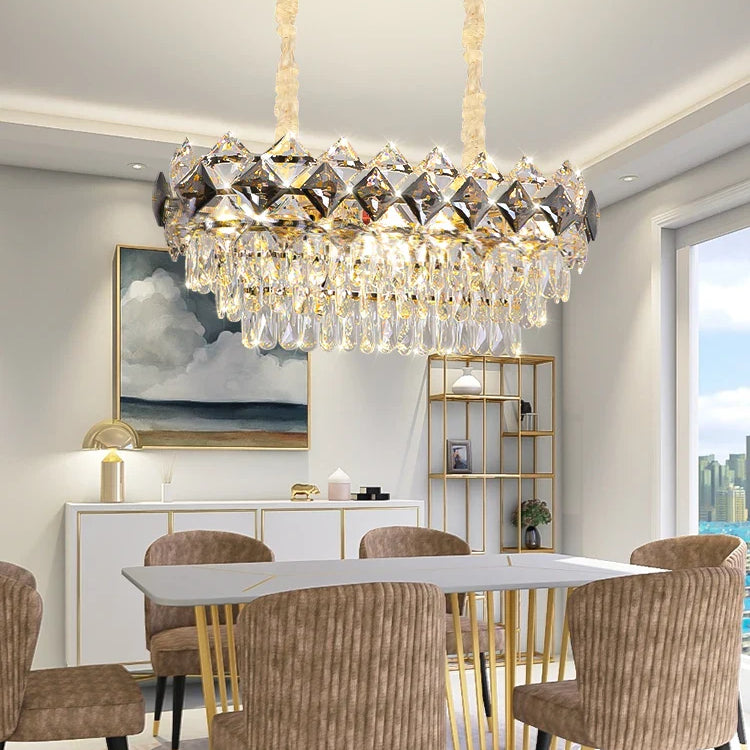 Modern Light Luxury Crystal Chandelier - A Stunning Main Lamp For Living Rooms Dining And Bedrooms