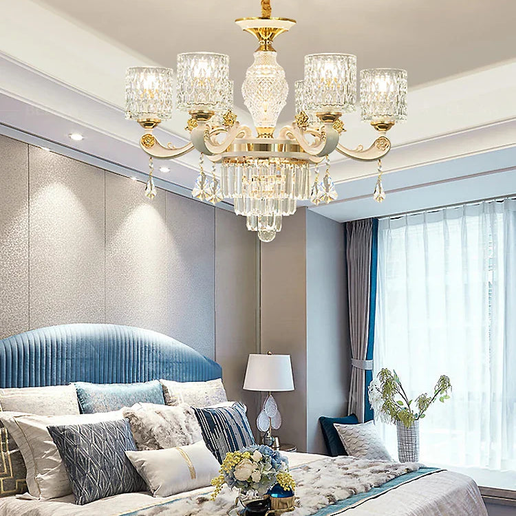Elegant European Style Crystal Chandelier - A Light Luxury Atmosphere Fixture For Living Rooms