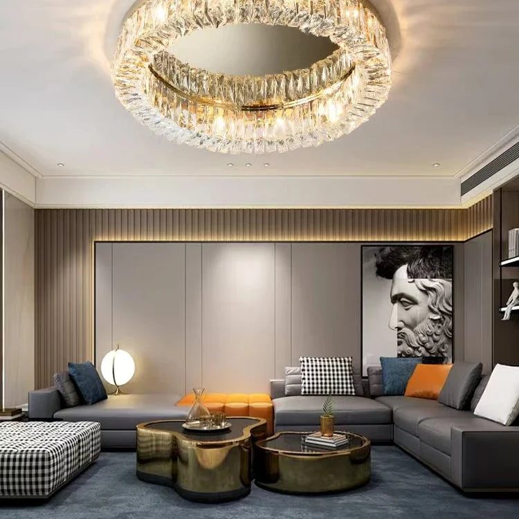 Simple Modern Clean Crystal Ceiling Lamp - New Design Light Luxury For Living Rooms And Bedrooms