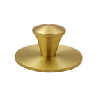 Single Hole Brass Knobs with Round Mat – Gold Cabinet and Drawer Pulls for Furniture (21mm/25mm) Knob