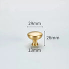Modern Simple Solid Brass Cabinet Knobs – Wardrobe Handles and Kitchen Pulls 19 Knobs