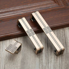 Antique Yellow Bronze Wardrobe Handles - Modern Zinc Alloy Drawer Knobs for Cabinets and Closets Handles