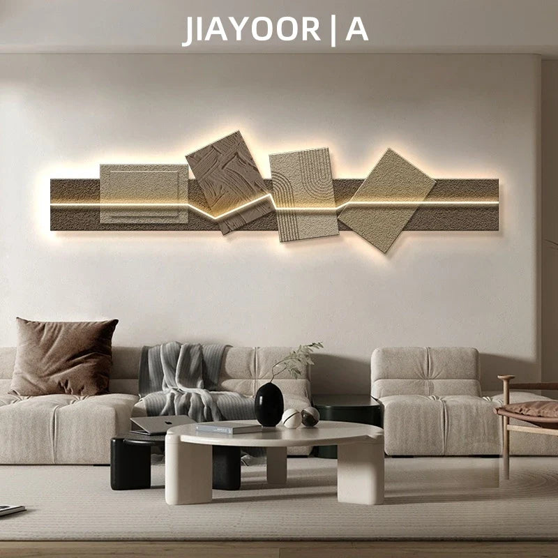 Dlight Decor Artistic Wood Crystal Wall Glow Light A / H120CM-W33CM / NON dimm warm light|UK Plug Wall Art