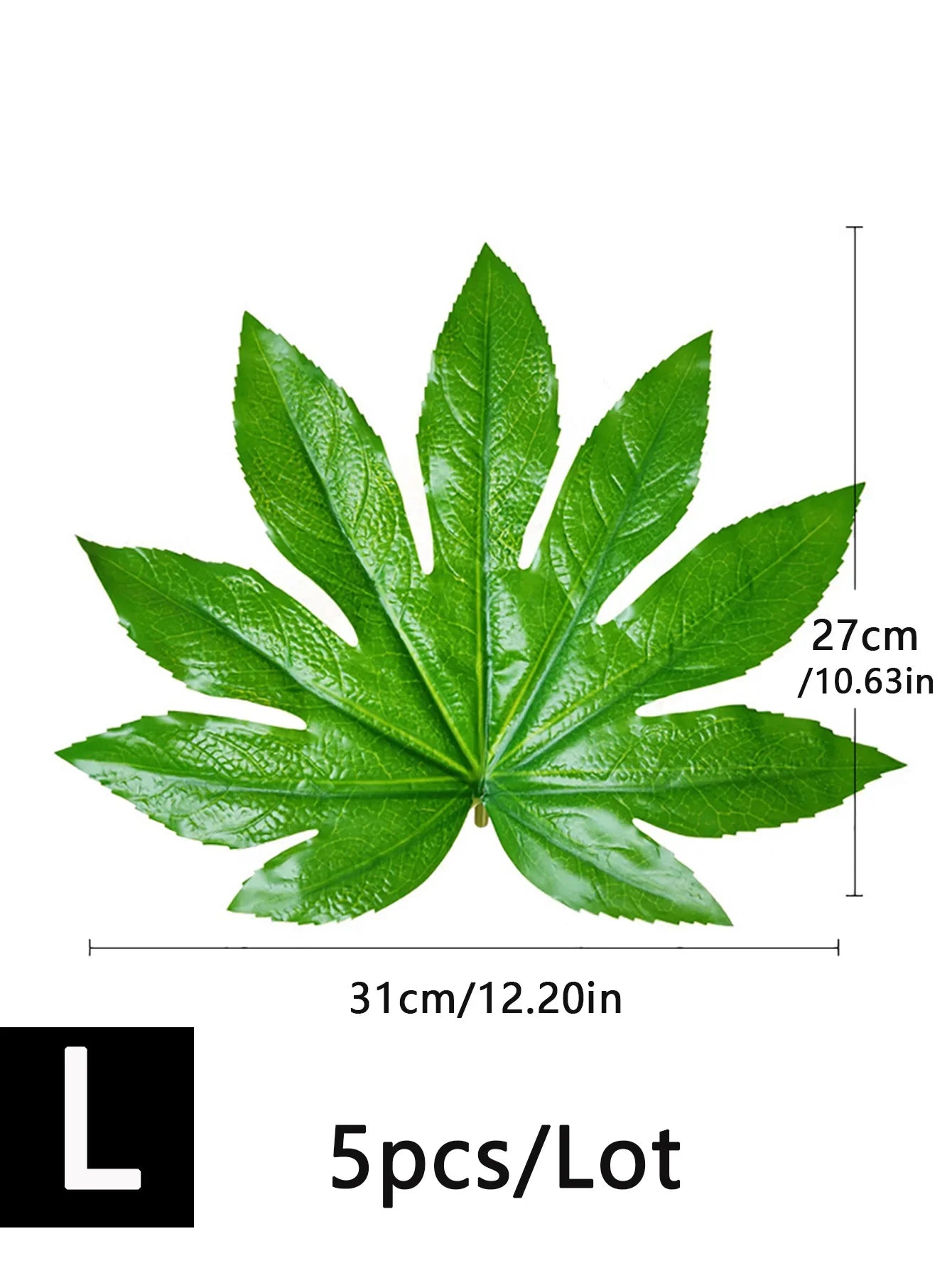 Dlight Decor 5 or 10pcs Tropical Fatsia Monstera Leaves for Table and Home Decor