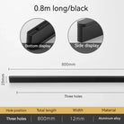 Minimalist Ultra-Long Aluminum Alloy Cabinet Handle – Modern Black and Gold Wardrobe Drawer Pull (800-1200mm) Black