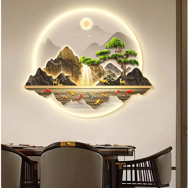 Dlight Decor Wealth Landscape Wall Lamp Mural Wall Art