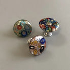 Colorful Floral Glass Cabinet Knobs – Drawer Knobs for Dresser Shoe Cabinet and Kitchen Furniture Knobs