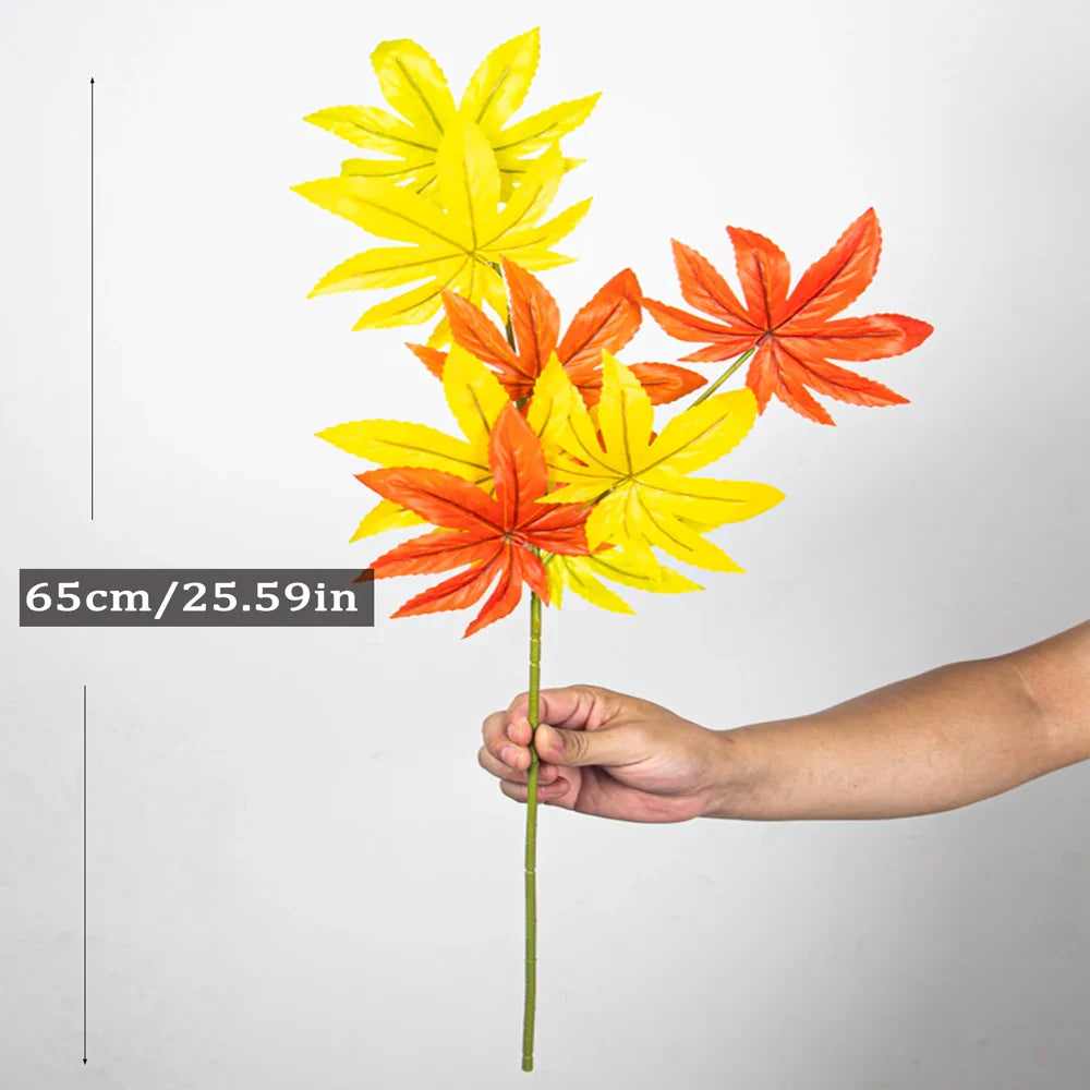 Dlight Decor 77cm Autumn Maple Leaf Branch for Fall Display 65cm Mix color
