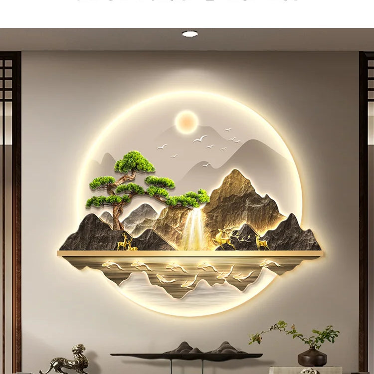 Dlight Decor Wealth Landscape Wall Lamp Mural Wall Art